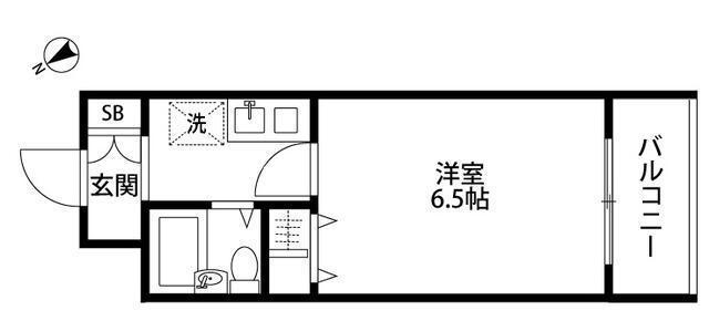 リーブル北小金(1K/3階)の間取り写真