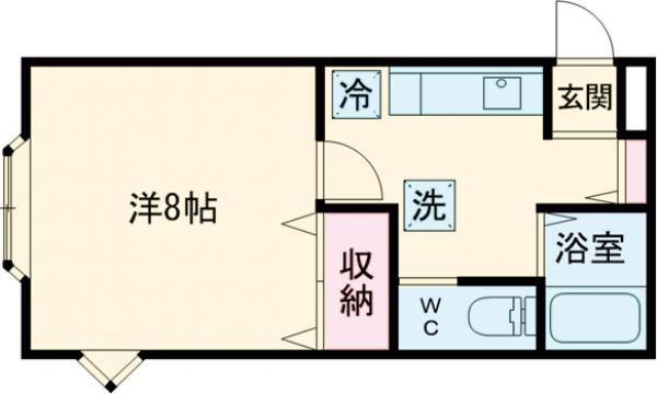 シティパル(1K/1階)の間取り写真