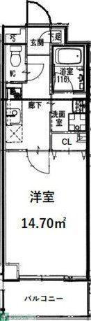 RIDGE大曾根(1K/8階)の間取り写真