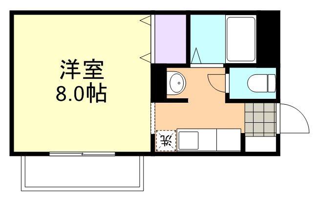 水島臨海鉄道 福井駅(岡山) 徒歩16分 3階建 築31年(1K/2階)の間取り写真