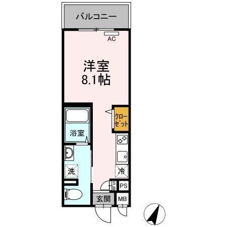 グランジュール大手町(ワンルーム/4階)の間取り写真