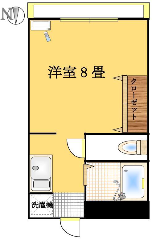 メゾン高徳(1K/5階)の間取り写真
