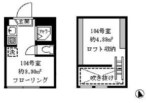ソフィアスタイル(ワンルーム/1階)の間取り写真