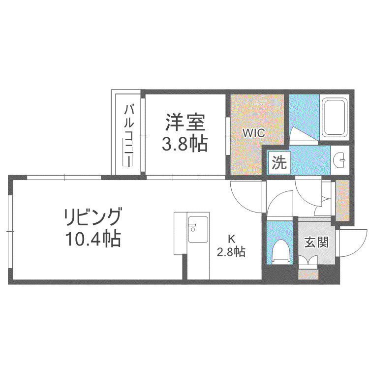 THE EIGHT(1LDK/2階)の間取り写真