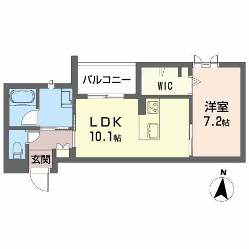 コティマ生駒駅前(1LDK/3階)の間取り写真
