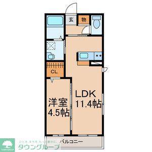 シャルムドミールA(1LDK/3階)の間取り写真