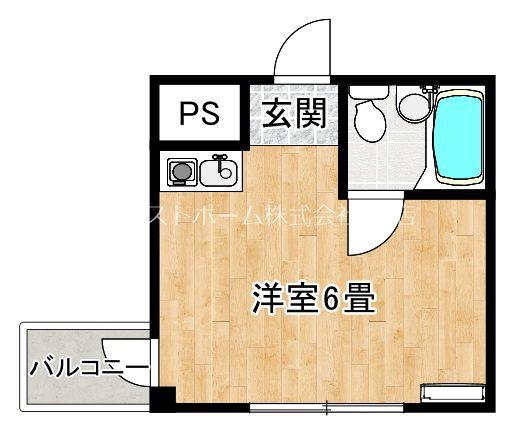 フェリシティ堺東(ワンルーム/2階)の間取り写真