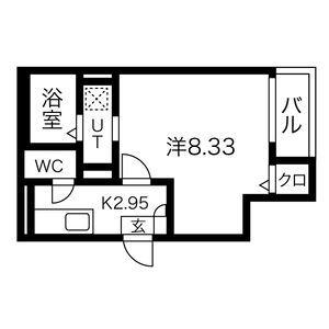 JACK FUNAIRII(1K/2階)の間取り写真