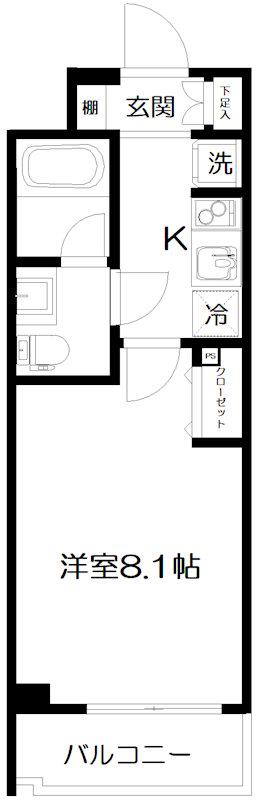 アイル プレミアム赤羽ウエスト(1K/1階)の間取り写真