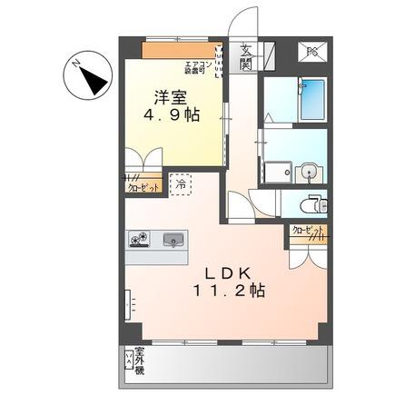 ディモア ハイム(1LDK/3階)の間取り写真