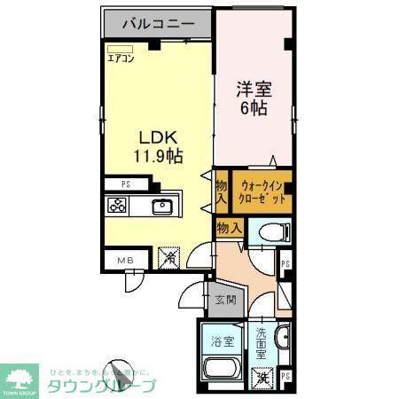 グランメゾン北浦和(1LDK/5階)の間取り写真