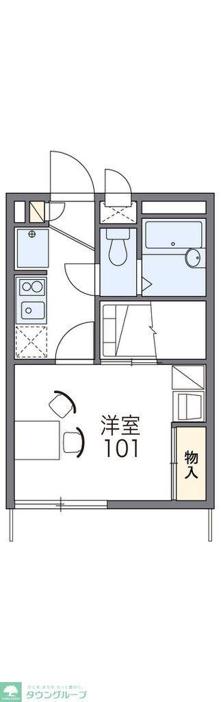 レオパレスF・シエル(1K/2階)の間取り写真