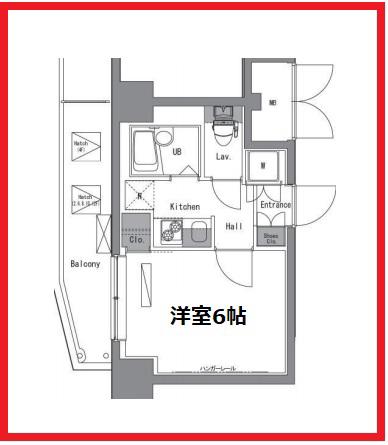 アルテシモ イズム(1K/4階)の間取り写真