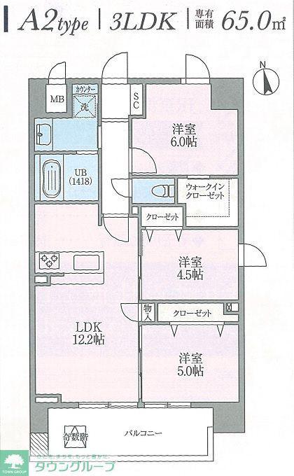 SANITAS WARABI(3LDK/6階)の間取り写真