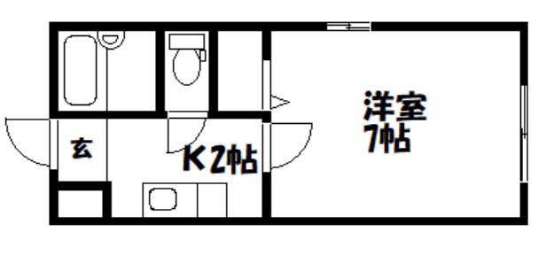 FILE1010(1K/1階)の間取り写真