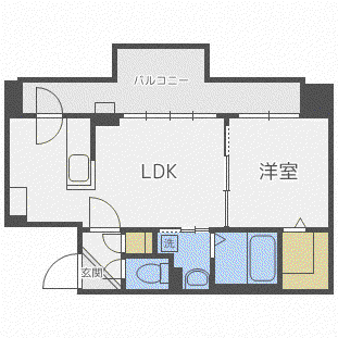 MODENA表参道(1LDK/10階)の間取り写真