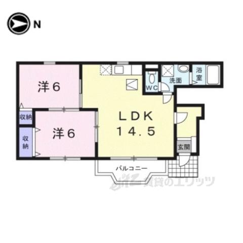 パルティーレ(2LDK/1階)の間取り写真