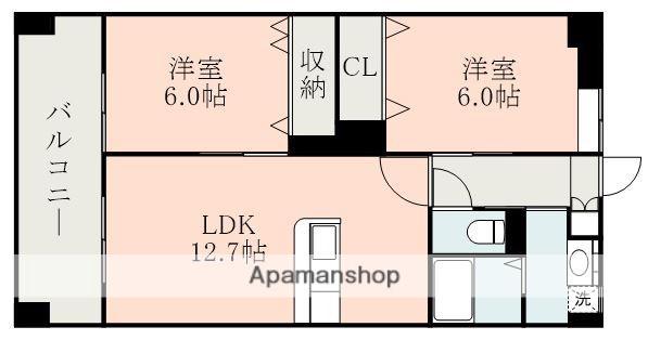 K&J城西(2LDK/2階)の間取り写真