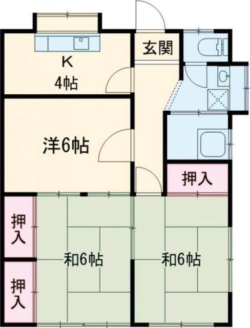 ソアラ22前田アパート(3DK/1階)の間取り写真