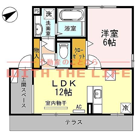 サンクスCY(1LDK/1階)の間取り写真
