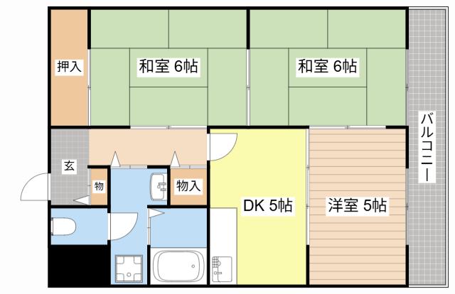 タイハイツ桜宮(3DK/8階)の間取り写真