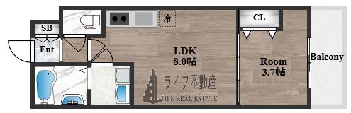 D PORTA TRAPA(1LDK/3階)の間取り写真