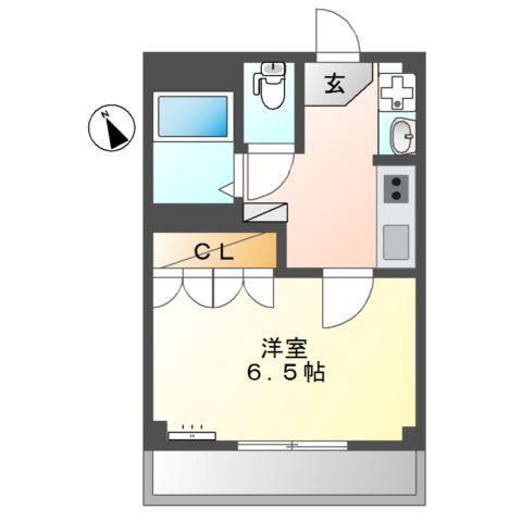 アヴニール鶴見(1K/1階)の間取り写真