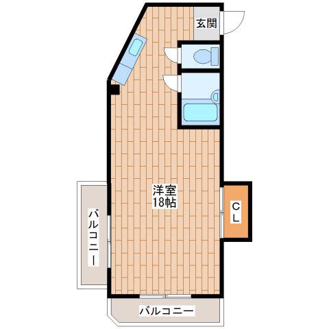 リヒト南巽(ワンルーム/6階)の間取り写真