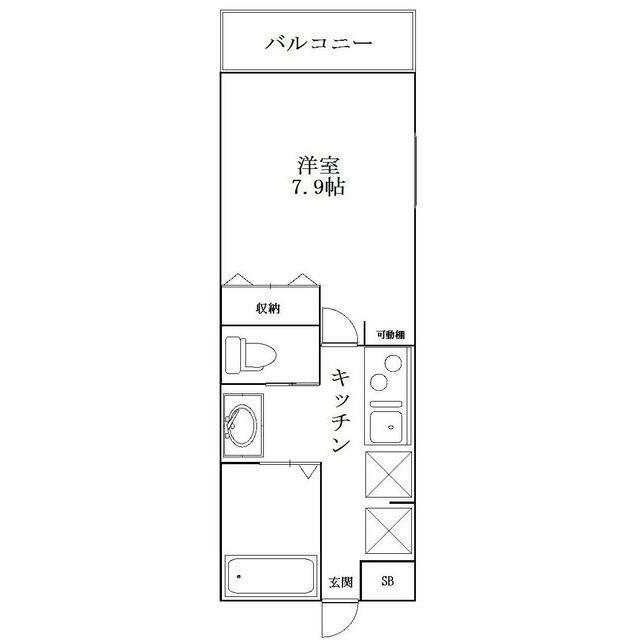 センチュリーオークA(1K/3階)の間取り写真