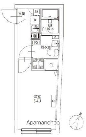 CITY WALK北赤羽(1K/2階)の間取り写真