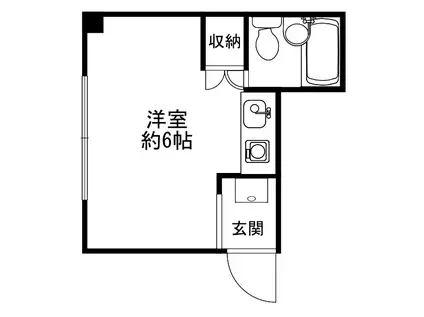 ジュネス池之端(ワンルーム/1階)の間取り写真