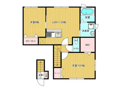 プランドール柏(2LDK/2階)の間取り写真