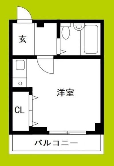 永田マンション(ワンルーム/3階)の間取り写真