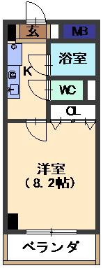 JOINDRE東山(1K/5階)の間取り写真