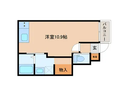 EST柳町I(ワンルーム/1階)の間取り写真