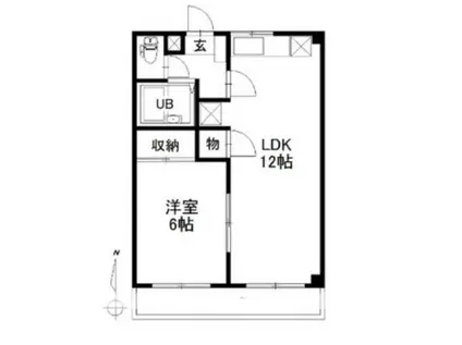 アーバンハイツヒロ(1LDK/1階)の間取り写真