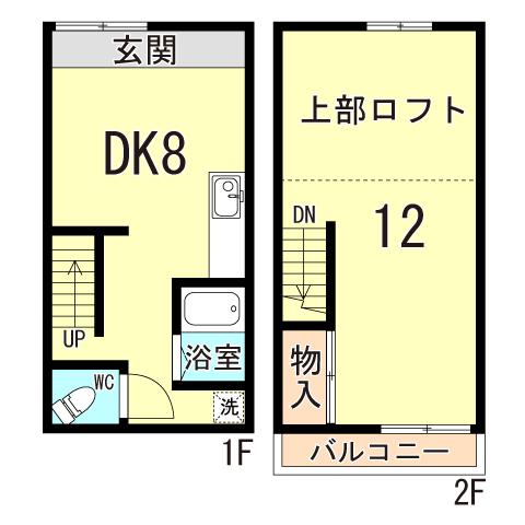 菊池アパート(1DK/1階)の間取り写真