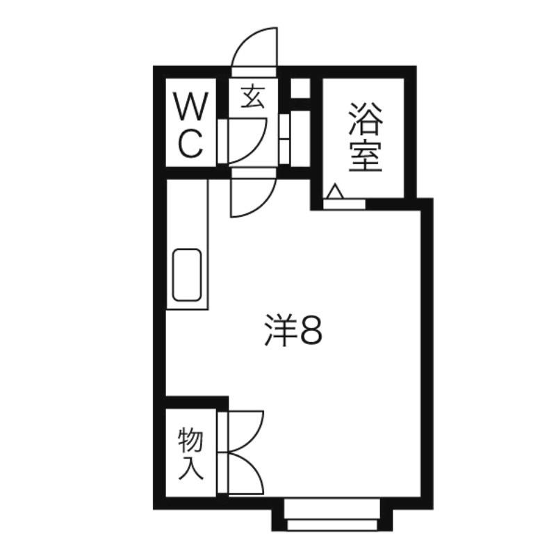ドリームロード(ワンルーム/2階)の間取り写真