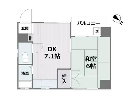 CASA MILA(ワンルーム/4階)の間取り写真