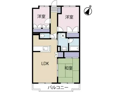 サン・フレア・ベル長通(3LDK/1階)の間取り写真