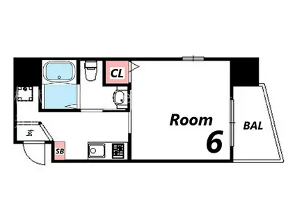 アルファ神戸元町(1K/4階)の間取り写真