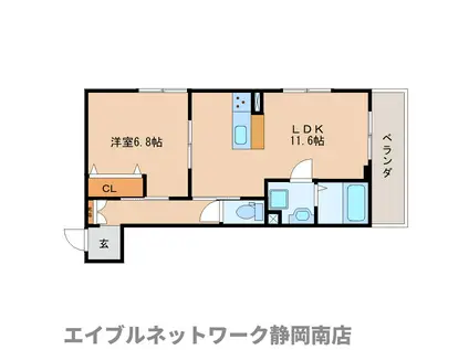 BLANCHE NEIGE(1LDK/1階)の間取り写真