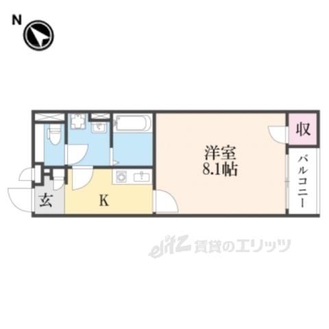 クレイノ葵(1K/1階)の間取り写真