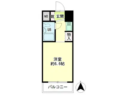 第52新井ビル(ワンルーム/4階)の間取り写真