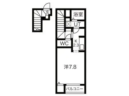 レグランド(1K/2階)の間取り写真