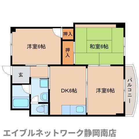 メゾンアルファー(3DK/3階)の間取り写真