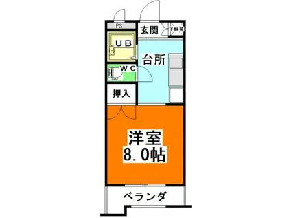 アークハイツ赤田(1K/3階)の間取り写真