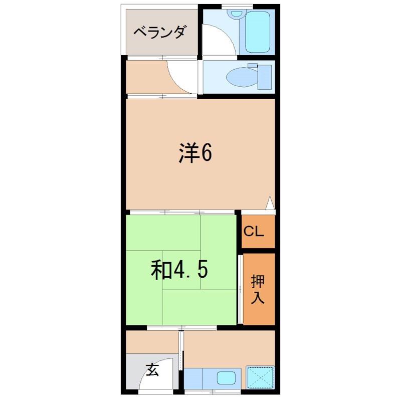 みゆきマンション(2DK/3階)の間取り写真