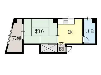 加藤ビル(2K/4階)の間取り写真