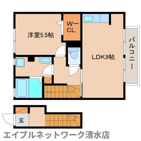 フローラ(1LDK/2階)の間取り写真